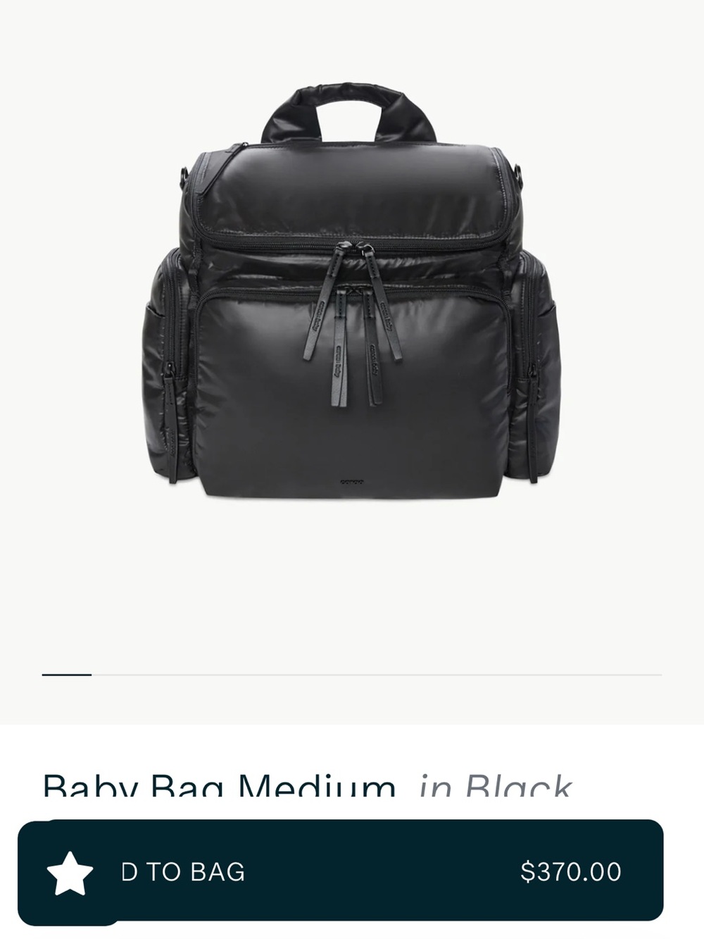 Caraa Large black diaper bag - Picture 5 of 8